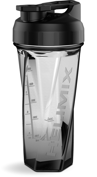 Black / 28oz / Helimix Shaker Bottle - No Mixing Ball, Vortex Design, Leak-Proof, Durable 