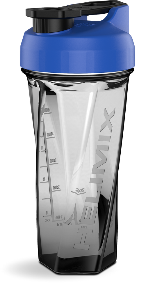 Blue / 28oz / Helimix Shaker Bottle - No Mixing Ball, Vortex Design, Leak-Proof, Durable