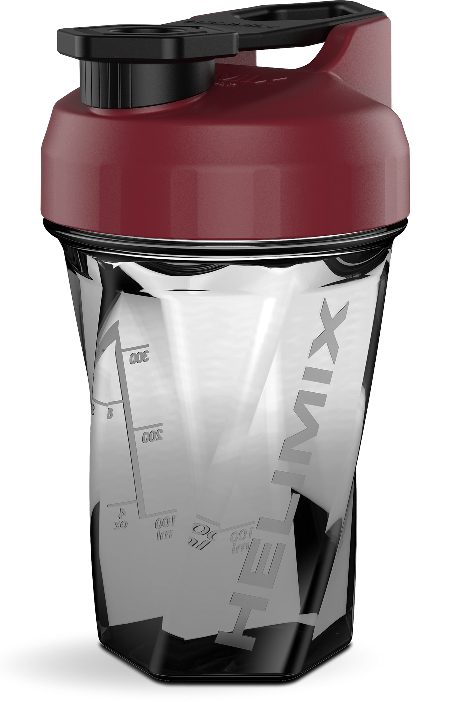 Burgundy / 20oz Helimix Shaker Bottle - No Mixing Ball, Vortex Design, Leak-Proof, Durable