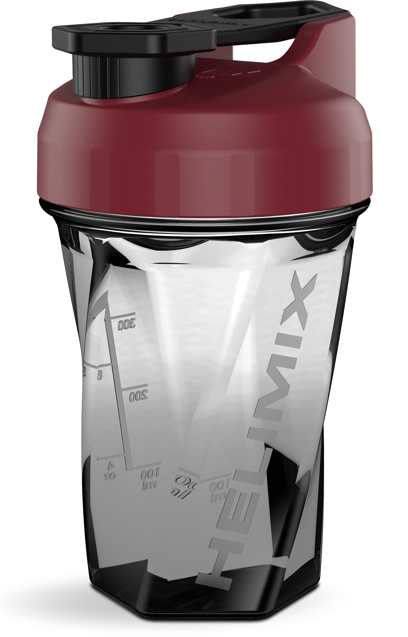 Burgundy / 20oz / Helimix Shaker Bottle - No Mixing Ball, Vortex Design, Leak-Proof, Durable