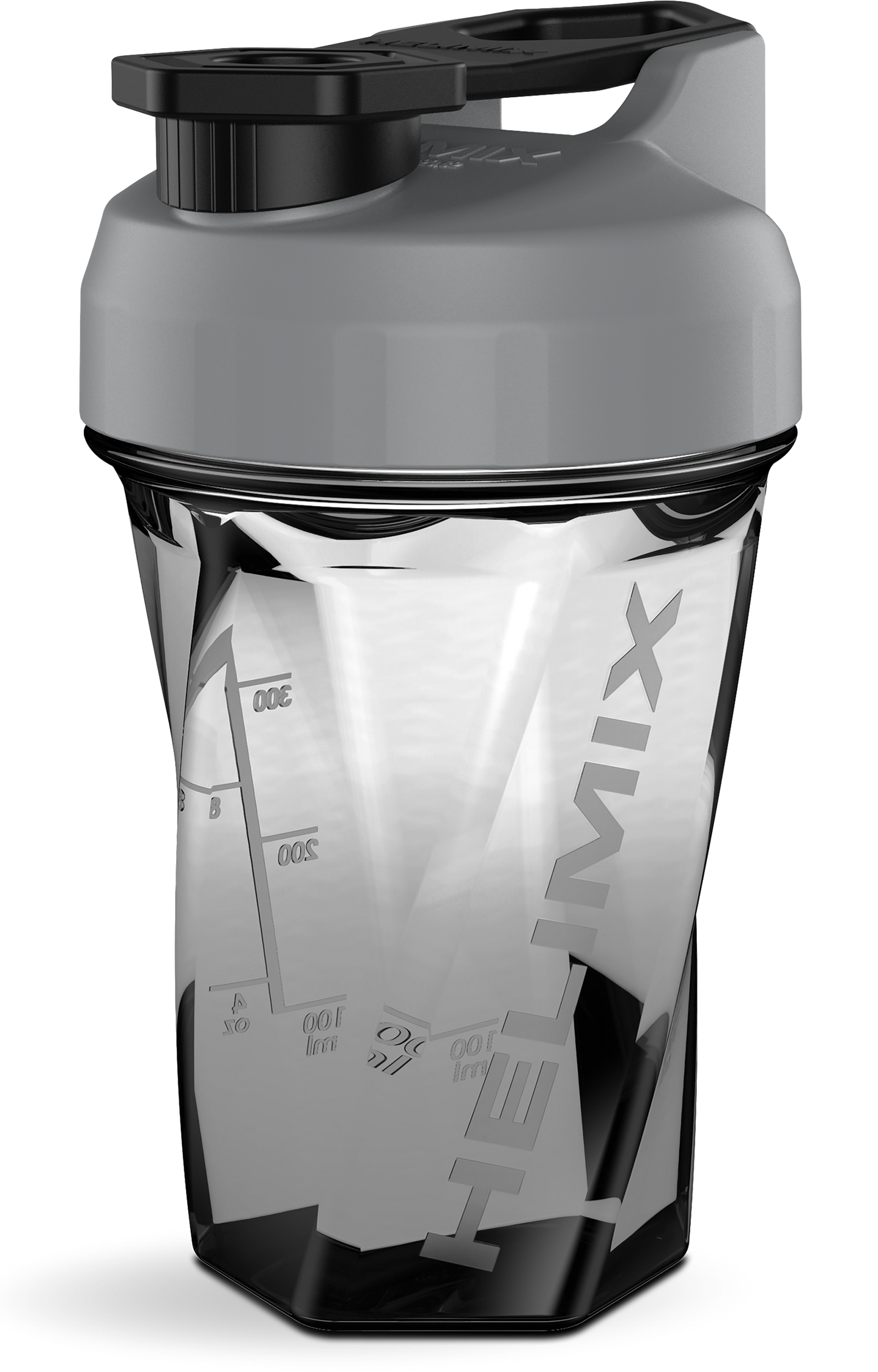 Cement Gray / 20oz / Helimix Shaker Bottle - No Mixing Ball, Vortex Design, Leak-Proof, Durable