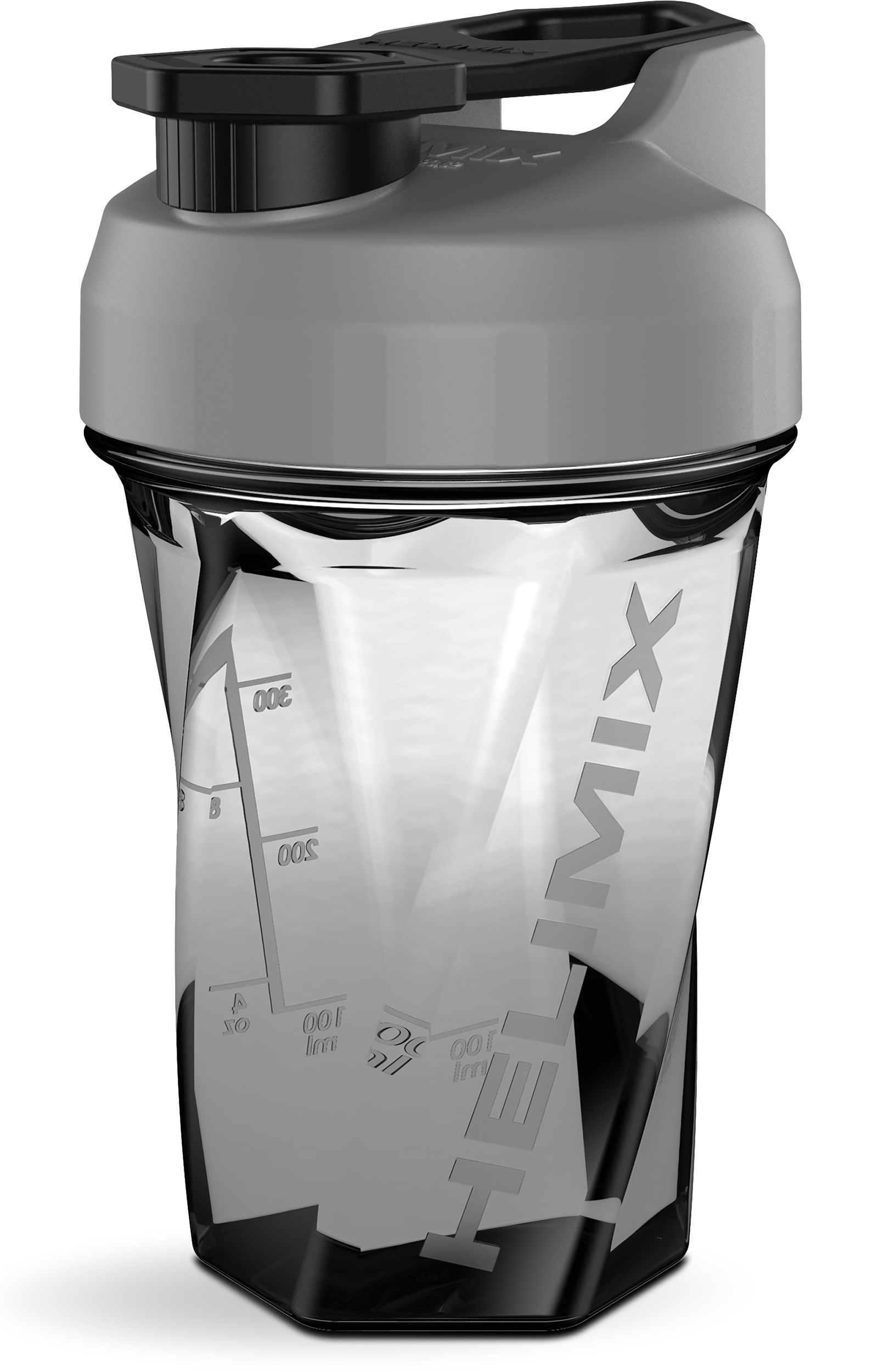 Cement Gray / 20oz Helimix Shaker Bottle - No Mixing Ball, Vortex Design, Leak-Proof, Durable