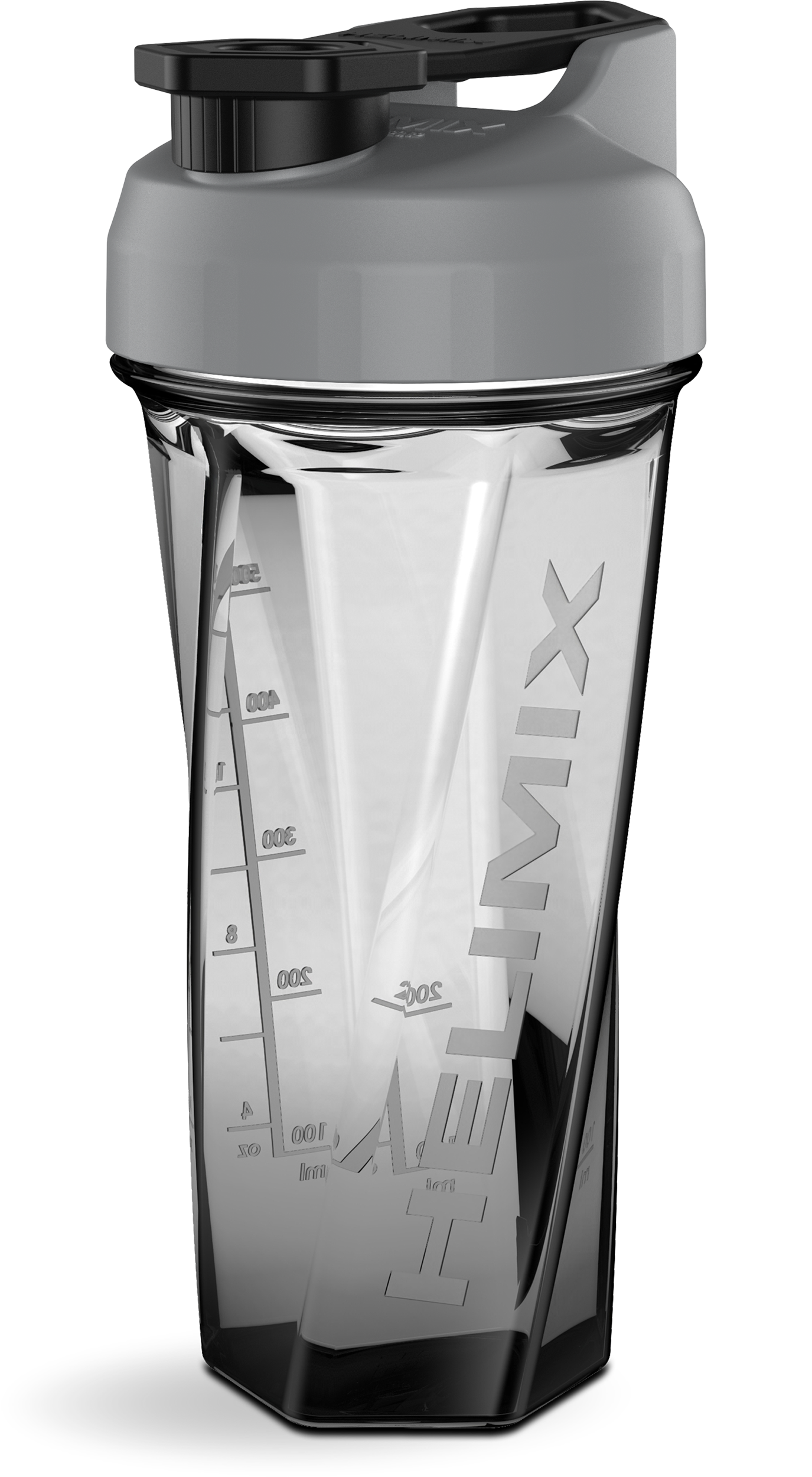 Cement Gray / 28oz Helimix Shaker Bottle - No Mixing Ball, Vortex Design, Leak-Proof, Durable