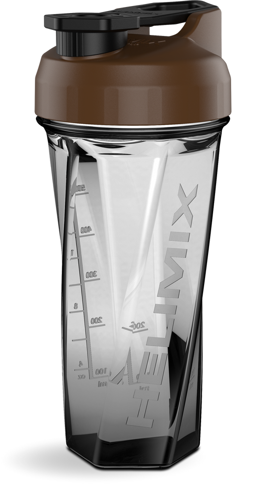 Espresso / 28oz / Helimix Shaker Bottle - No Mixing Ball, Vortex Design, Leak-Proof, Durable