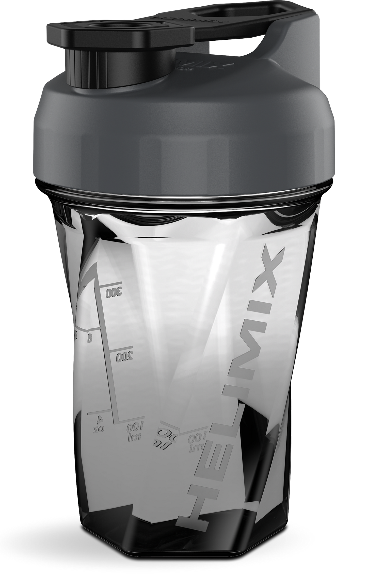 Graphite / 20oz / Helimix Shaker Bottle - No Mixing Ball, Vortex Design, Leak-Proof, Durable