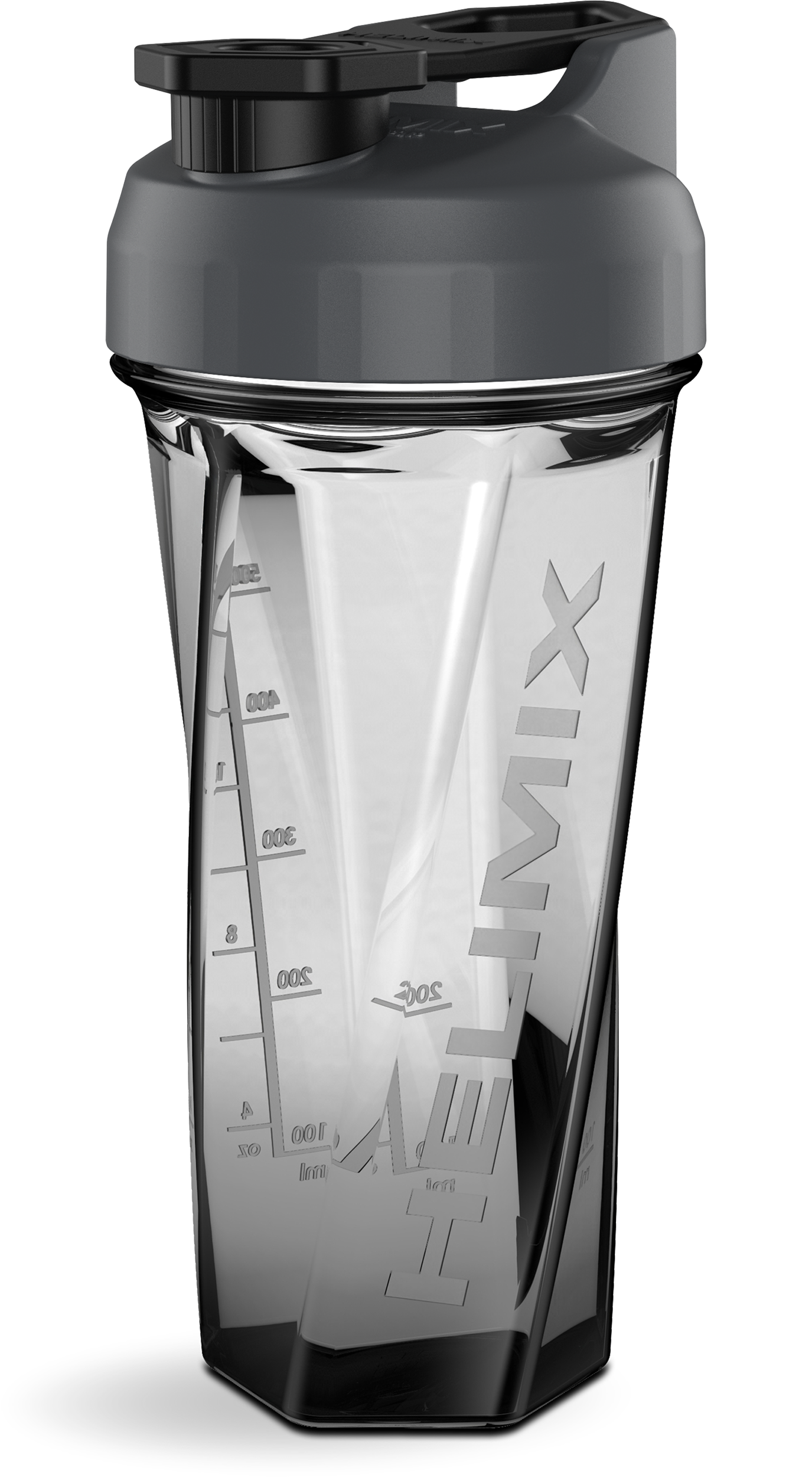 Graphite / 28oz / Helimix Shaker Bottle - No Mixing Ball, Vortex Design, Leak-Proof, Durable - 