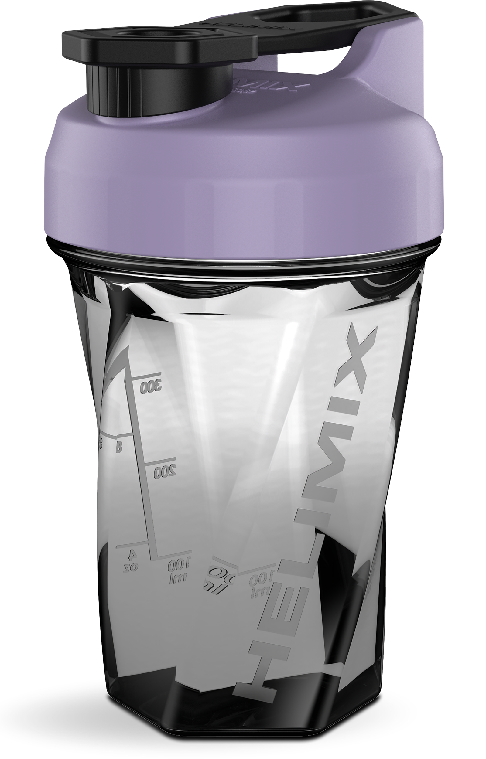 Lilac / 20oz Helimix Shaker Bottle - No Mixing Ball, Vortex Design, Leak-Proof, Durable