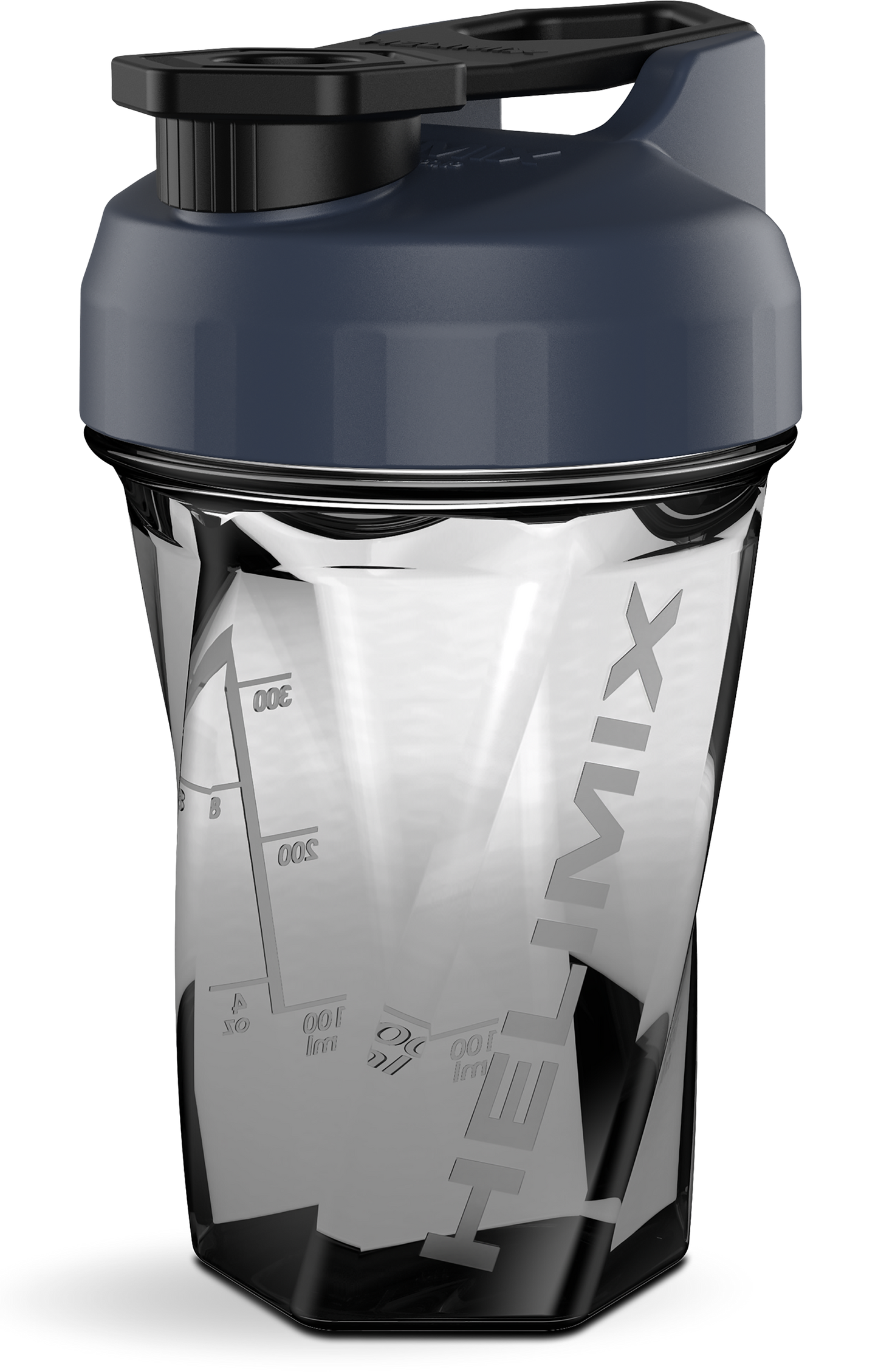 Midnight / 20oz / Helimix Shaker Bottle - No Mixing Ball, Vortex Design, Leak-Proof, Durable