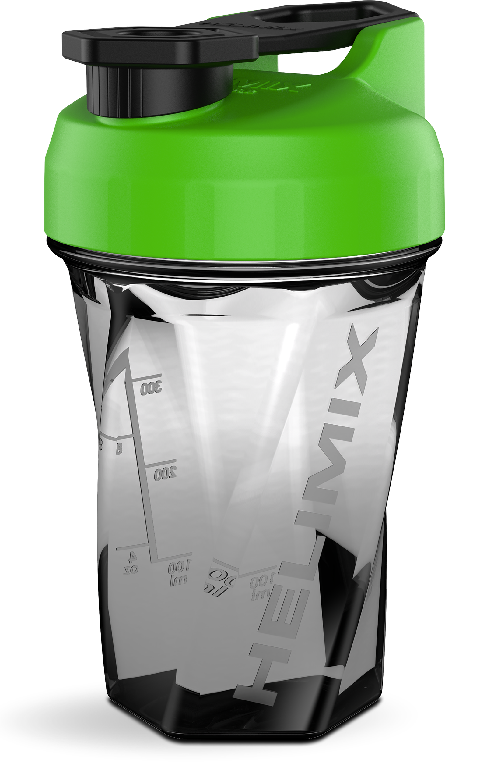 Neon Green / 20oz / Helimix Shaker Bottle - No Mixing Ball, Vortex Design, Leak-Proof, Durable