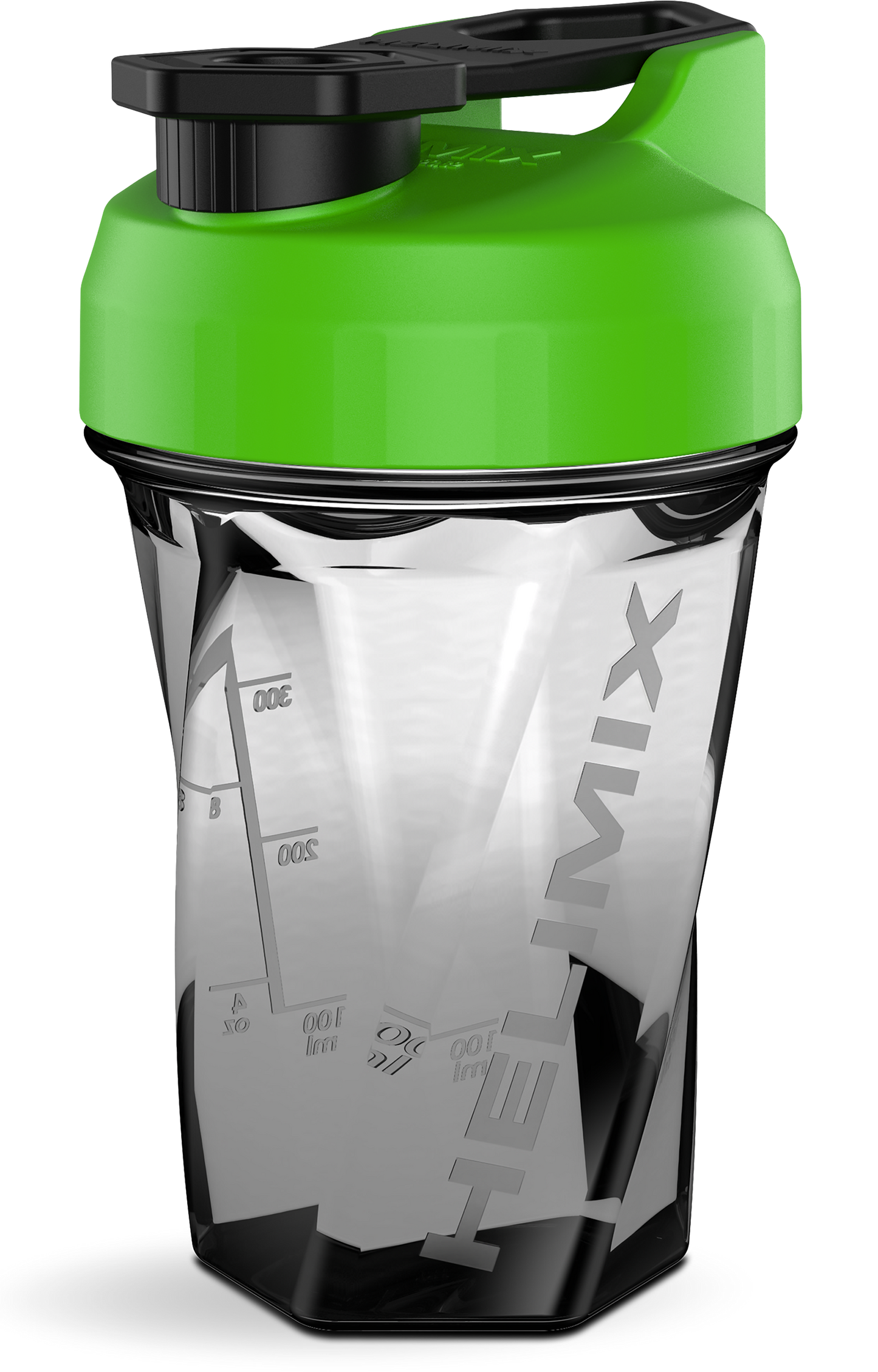 Neon Green / 20oz / Helimix Shaker Bottle - No Mixing Ball, Vortex Design, Leak-Proof, Durable