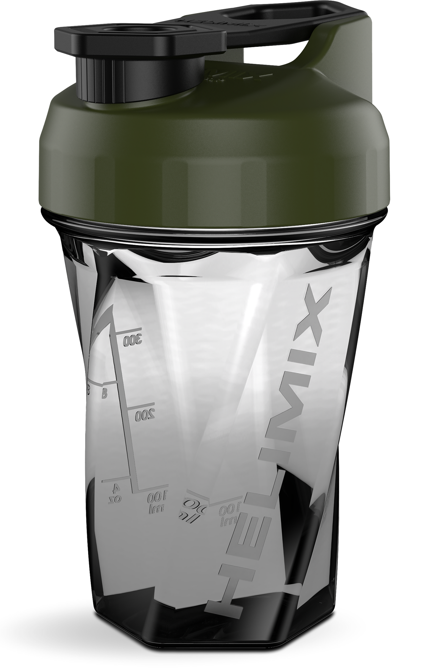 OD Green / 20oz Helimix Shaker Bottle - No Mixing Ball, Vortex Design, Leak-Proof, Durable