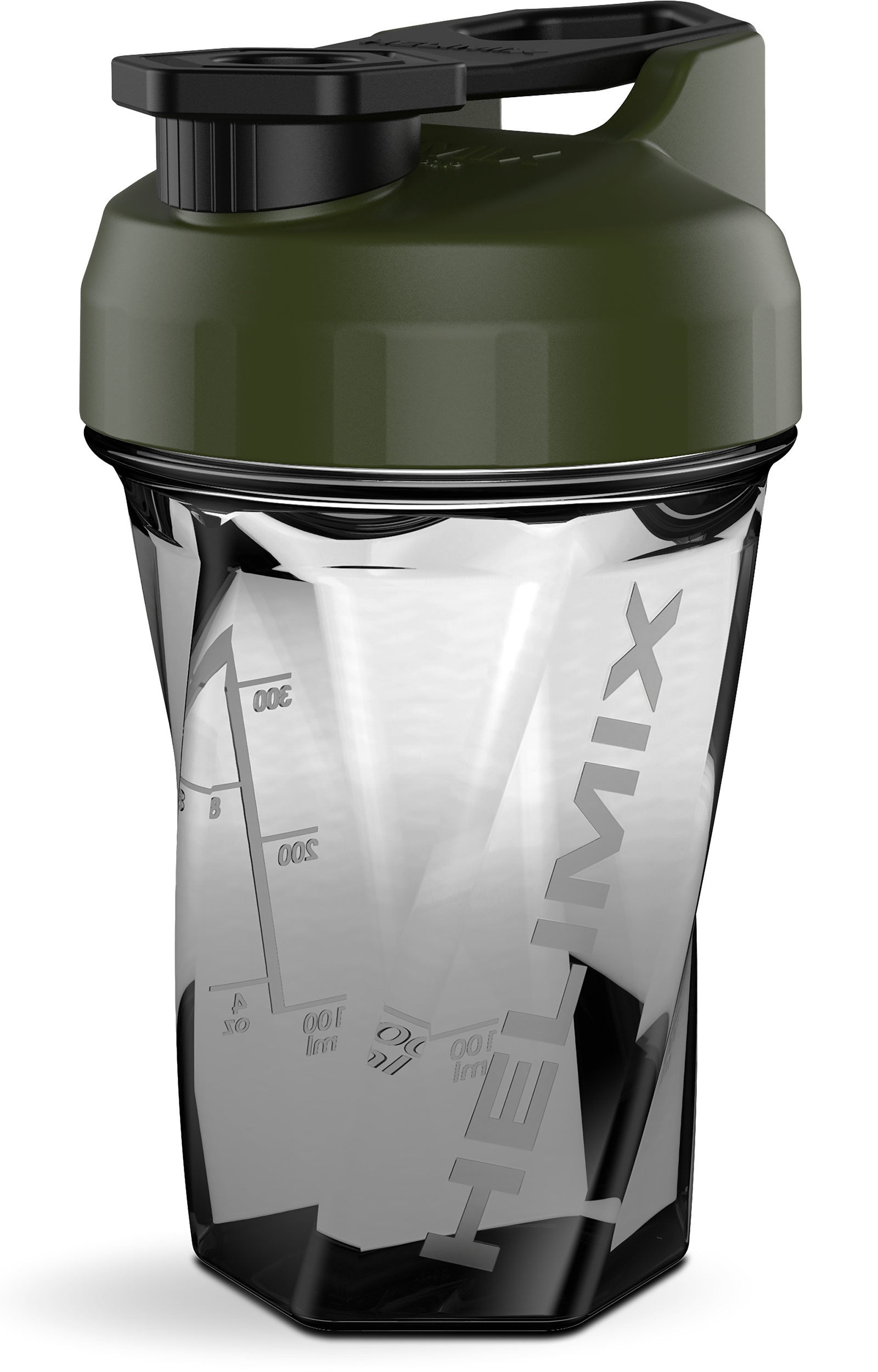 OD Green / 20oz Helimix Shaker Bottle - No Mixing Ball, Vortex Design, Leak-Proof, Durable