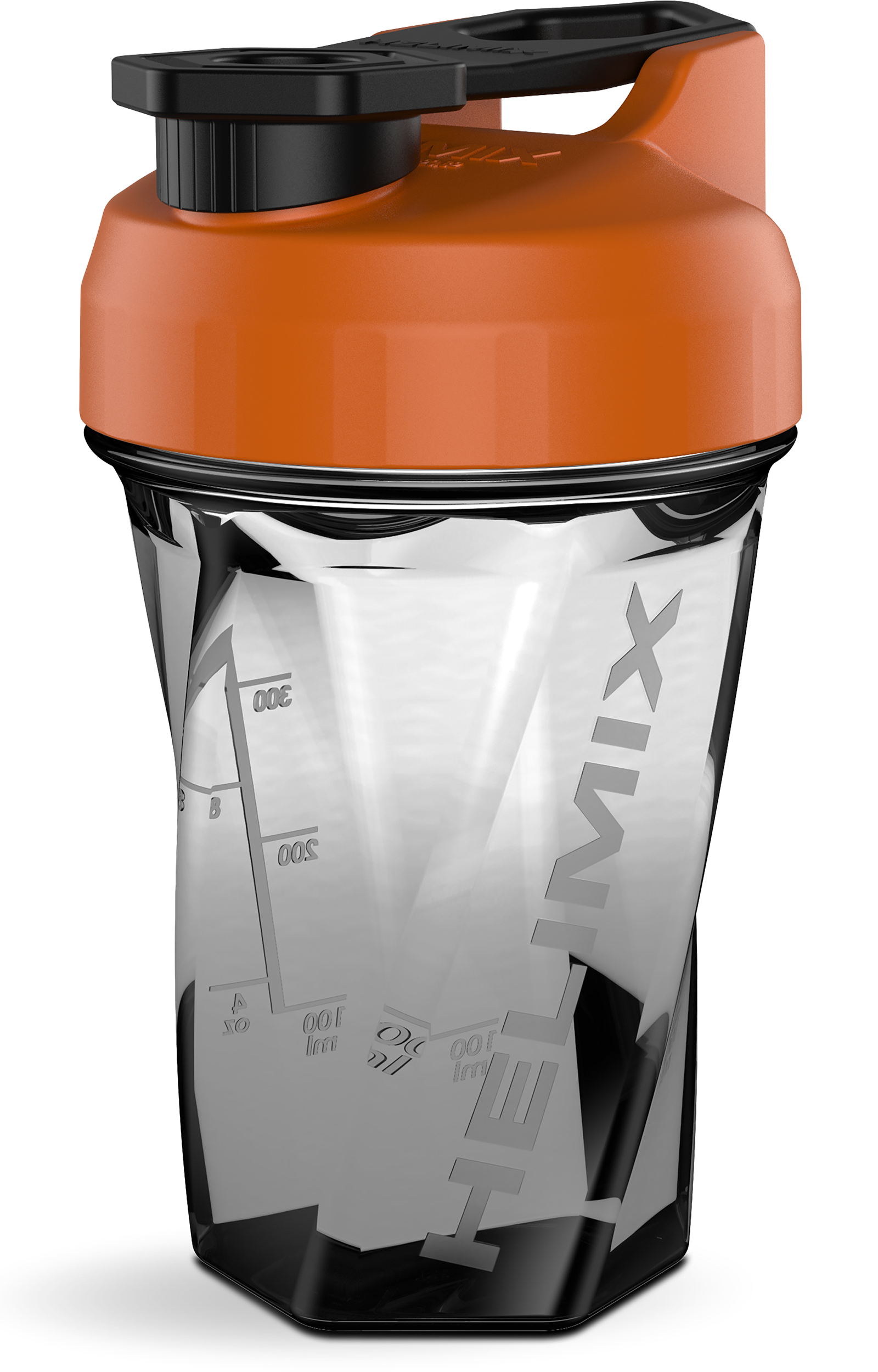 Citrus Orange / 20oz / Helimix Shaker Bottle - No Mixing Ball, Vortex Design, Leak-Proof, Durable