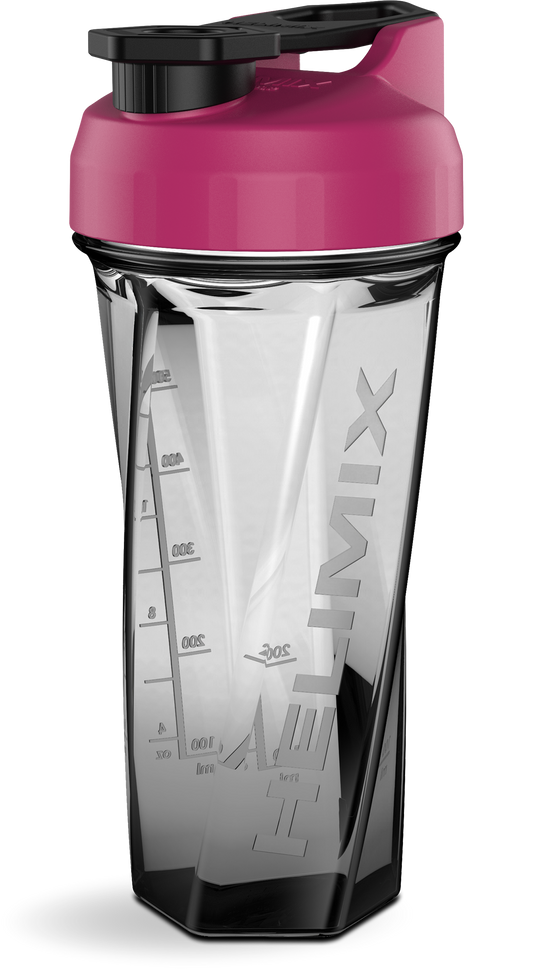 Pink Yarrow / 28oz / Helimix Shaker Bottle - No Mixing Ball, Vortex Design, Leak-Proof, Durable