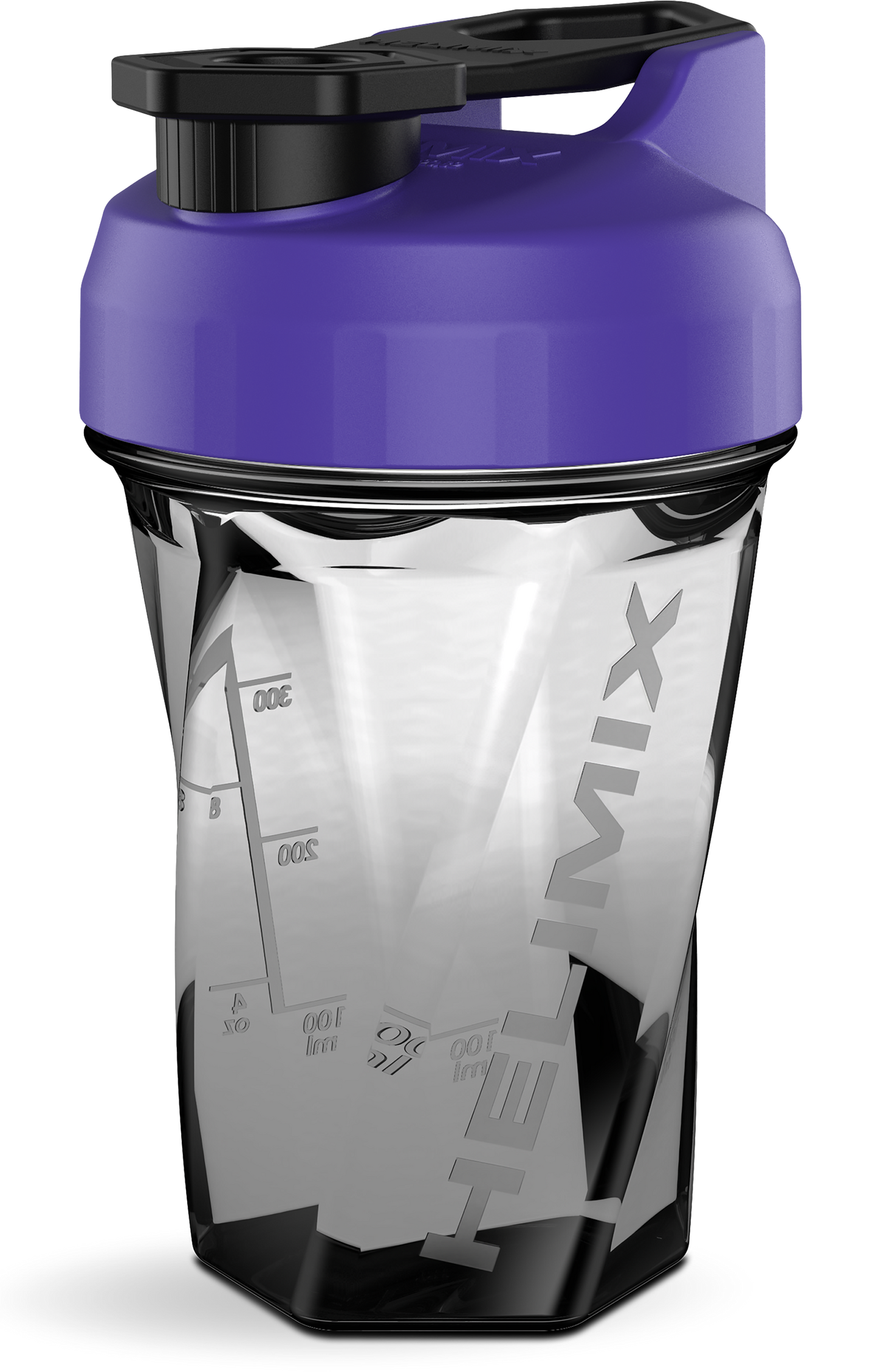 Purple / 20oz / Helimix Shaker Bottle - No Mixing Ball, Vortex Design, Leak-Proof, Durable