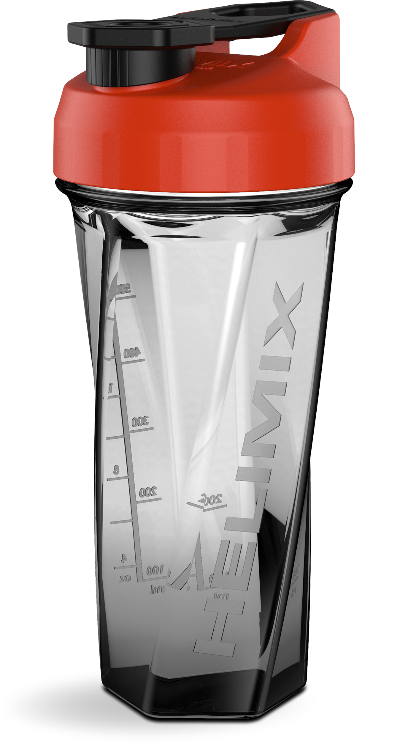 Red 140 / 28oz / Helimix Shaker Bottle - No Mixing Ball, Vortex Design, Leak-Proof, Durable