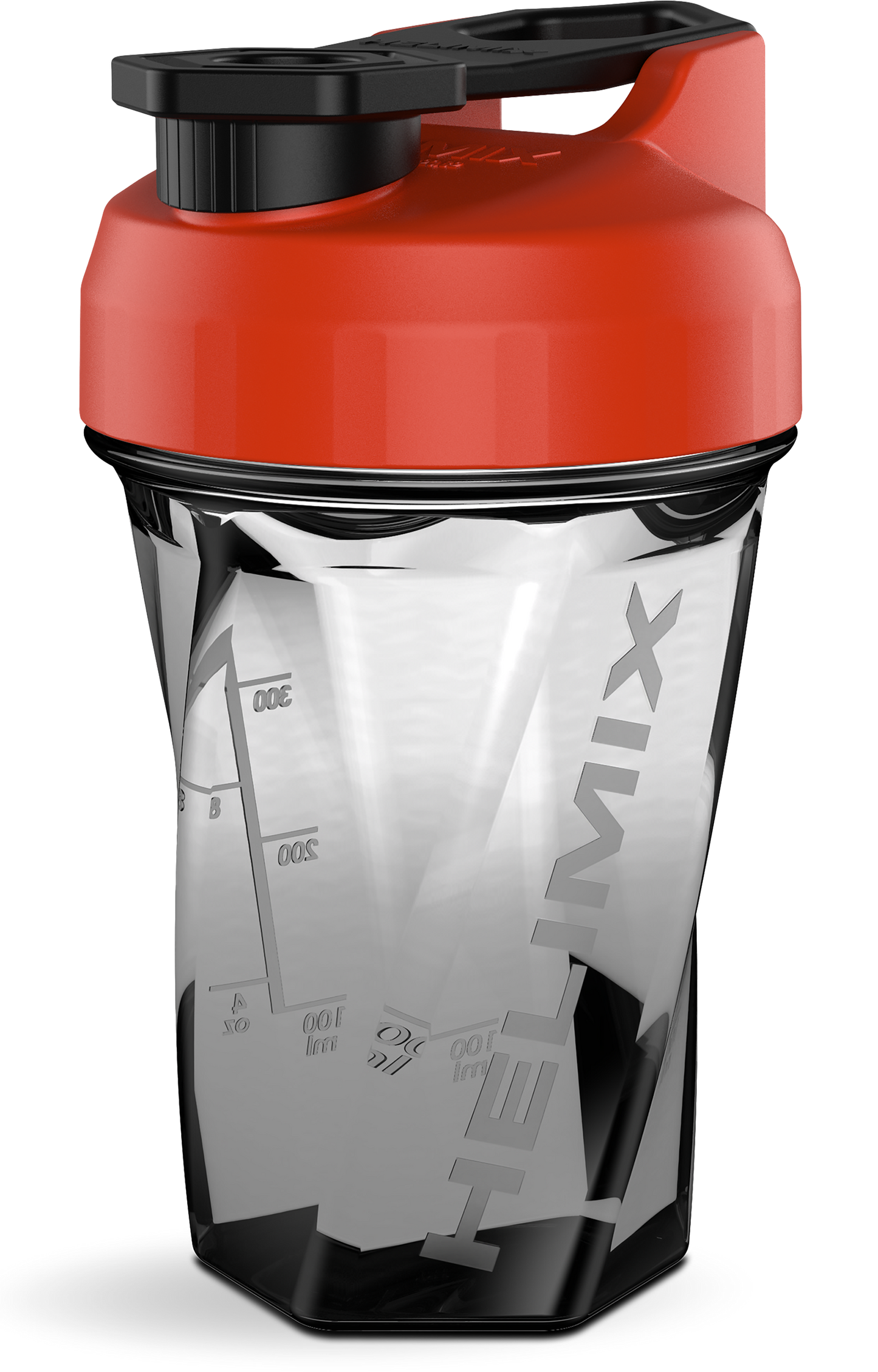 Red 140 / 20oz Helimix Shaker Bottle - No Mixing Ball, Vortex Design, Leak-Proof, Durable