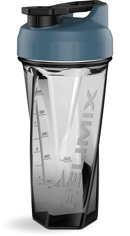 Slate Blue / 28oz / Helimix Shaker Bottle - No Mixing Ball, Vortex Design, Leak-Proof, Durable