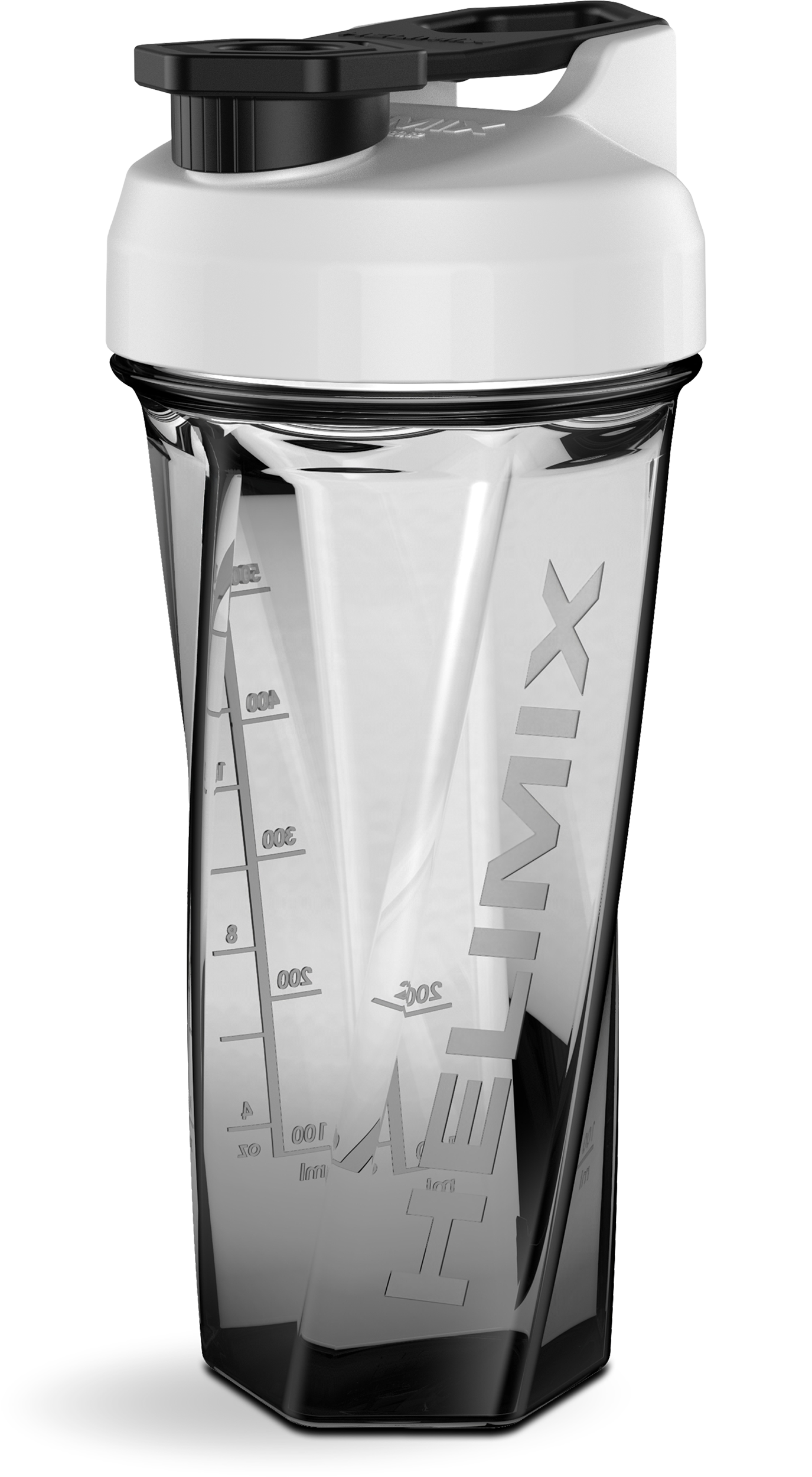 White / 28oz / Helimix Shaker Bottle - No Mixing Ball, Vortex Design, Leak-Proof, Durable