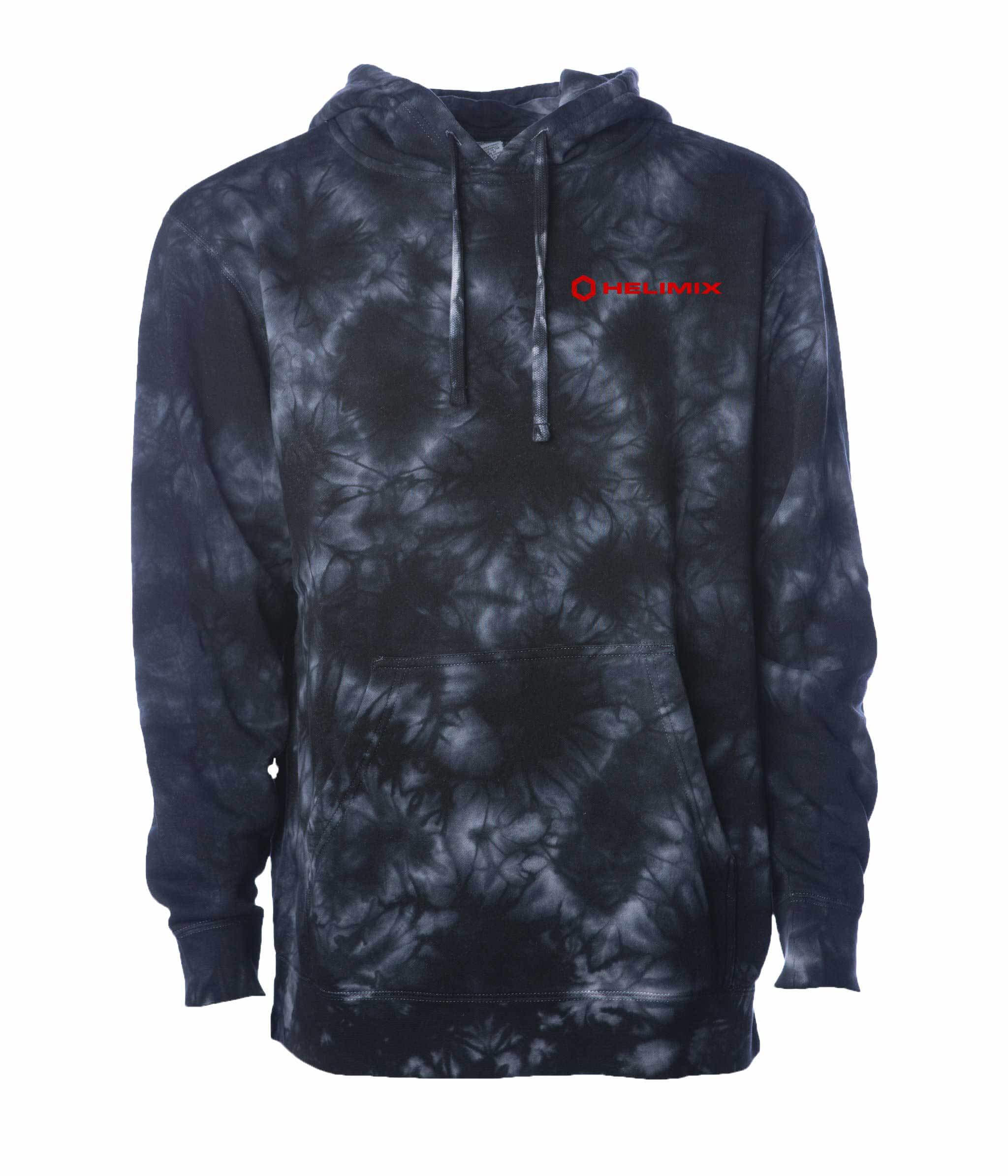 Helimix Dark Midweight Tie Dye Hooded Pullover