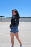 Helimix Light Weight Black Camo Crop Hooded Pullover